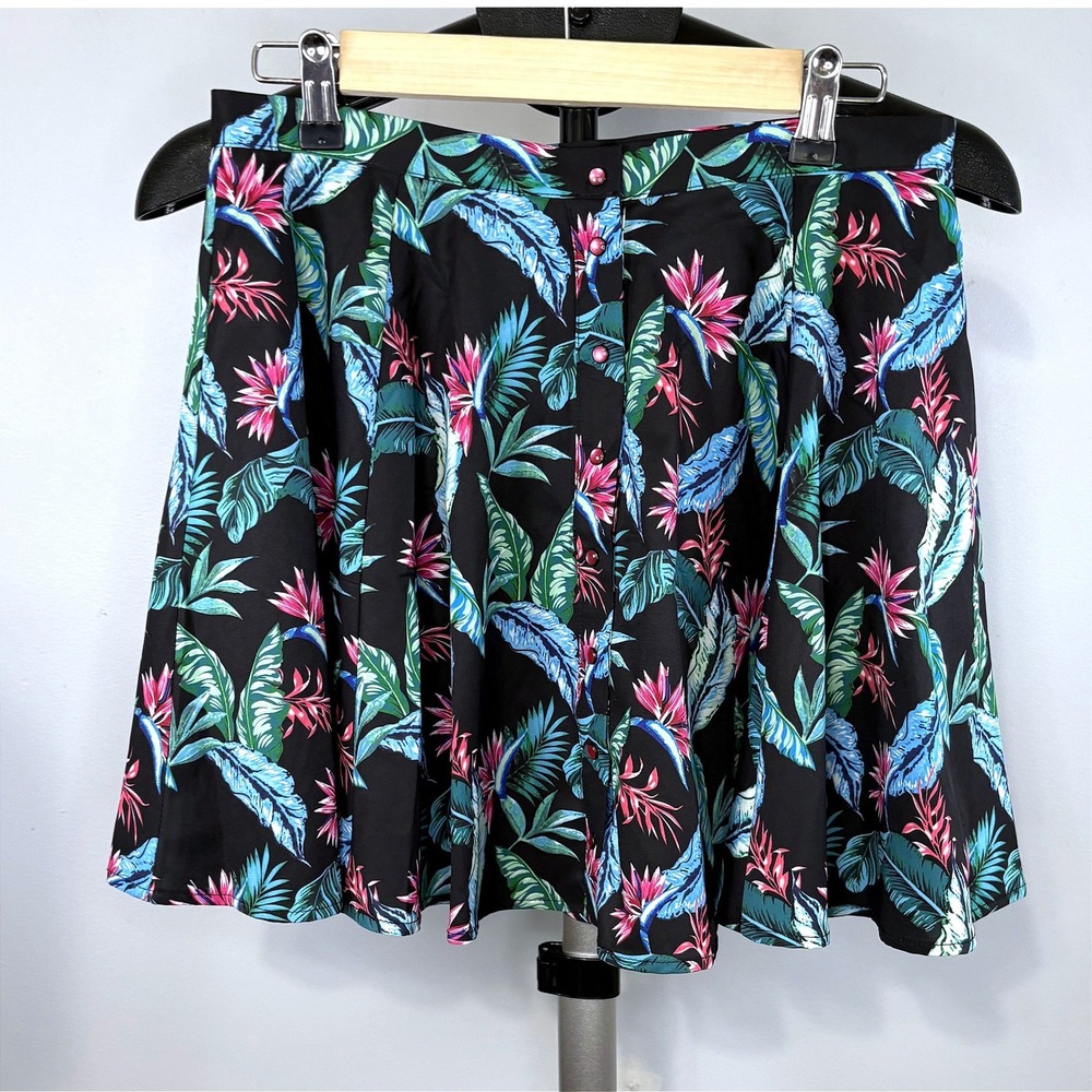 Dixxon Flannel Co Turks D-Lite Tropical Bird of Paradise Snap Front Skirt M